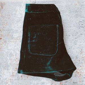Green Velvet Shorts